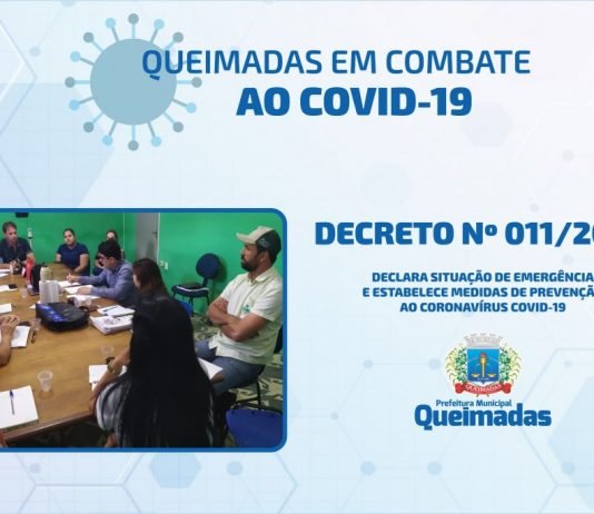 Prefeitura de Queimadas-PB decreta situação de emergência e medidas preventivas contra o coronavírus COVID-19