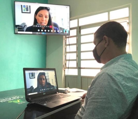 Dinho participa de reunião com a secretária Nacional Fabíola Molina, do Ministério da Cidadania