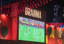 Brahma reúne milhares de torcedores e transforma Parque do Povo em arquibancada verde e amarela na estreia do Brasil